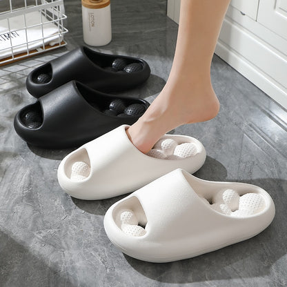 Black and White Massage slipper slides
