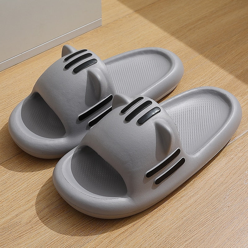 Grey Cat Slipper Slides