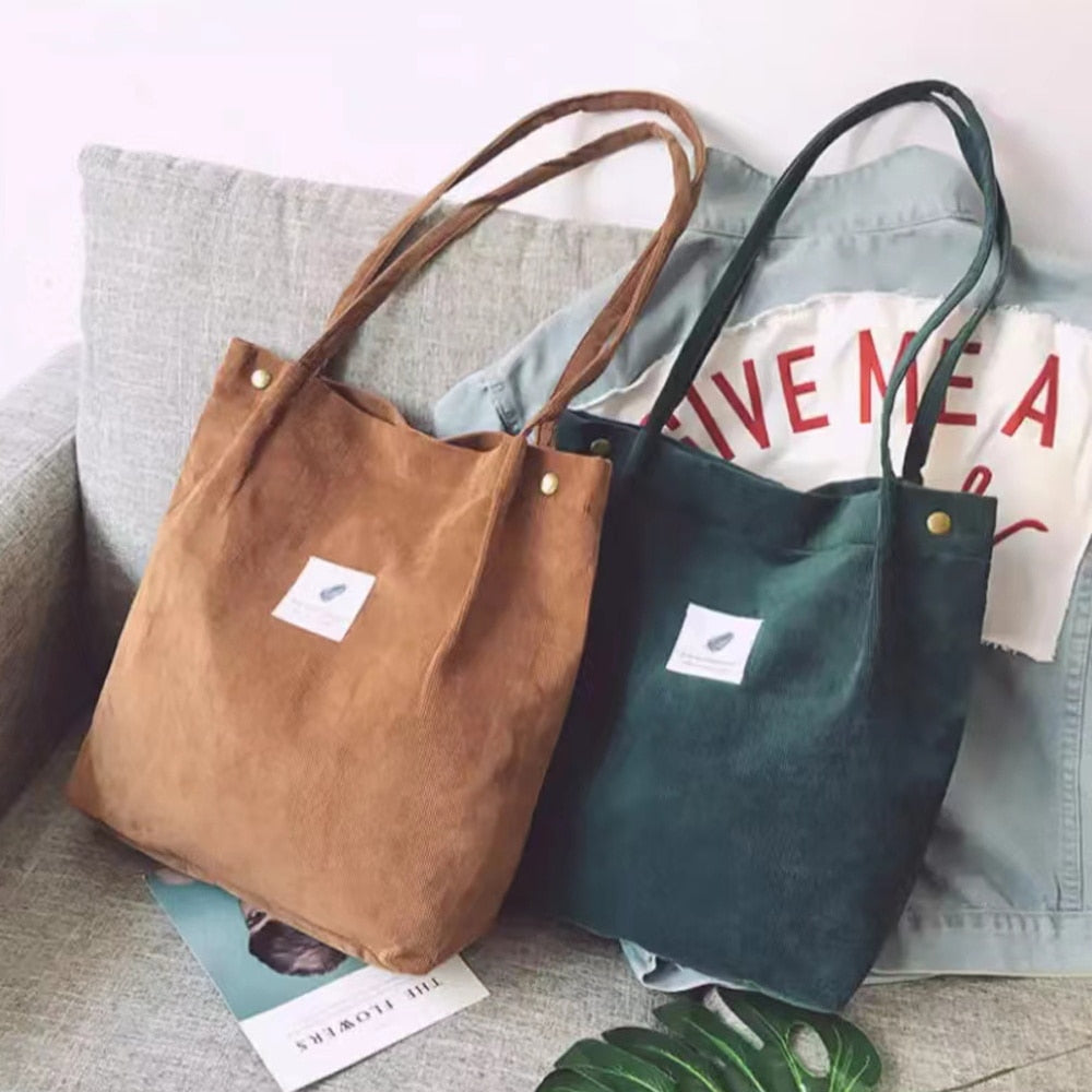 Corduroy Tote Bag
